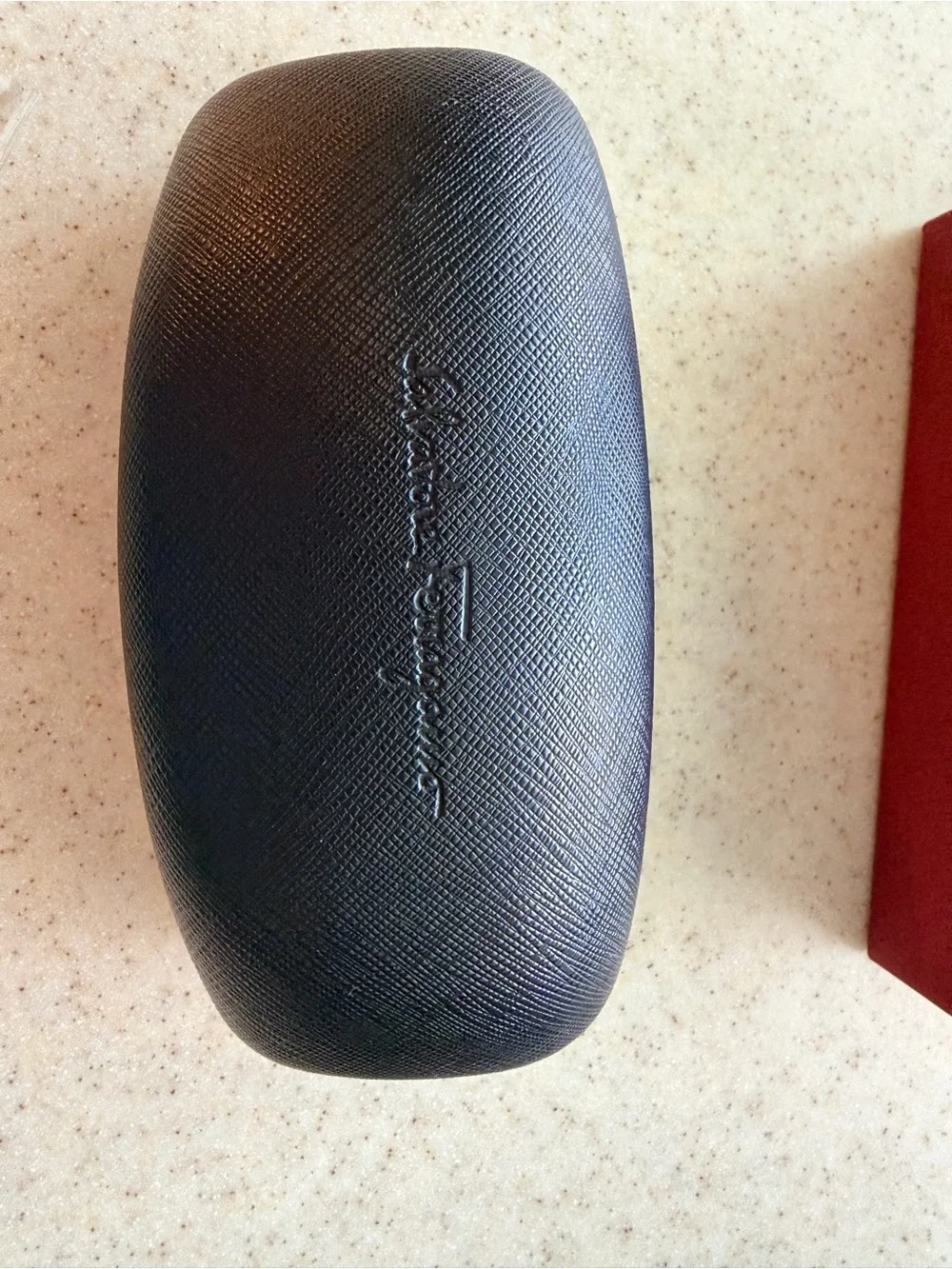 Salvatore Ferragamo Red Sunglasses Case with White Logo